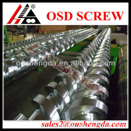 Bimetallic parallel twin screw barrel for PVC pipe extruder